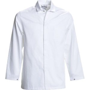 Nybo Vit Unisex HACCP Jacka, Justerbara Ärmslut, Invändiga Fickor